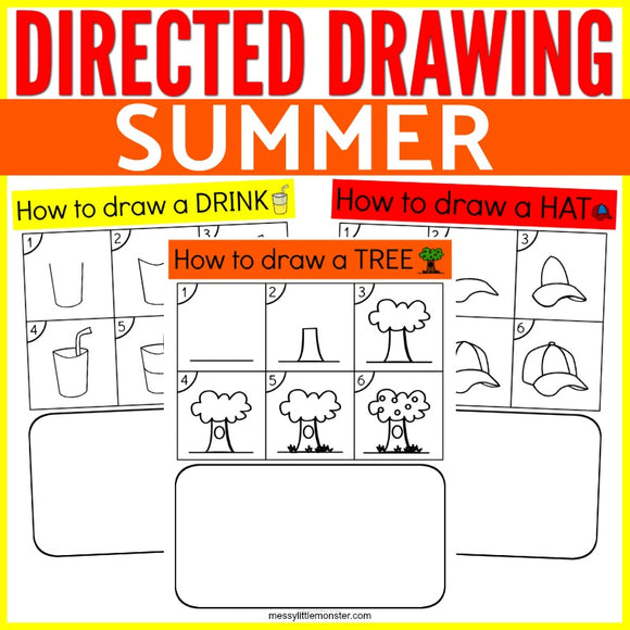 Directed Drawing Summer Messy Little Monster Shop