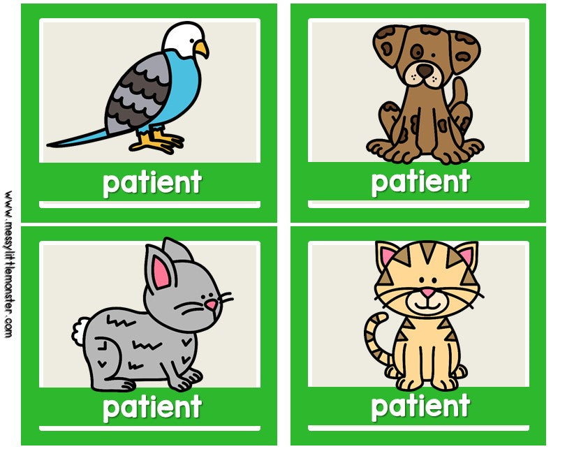 Vet Office Dramatic Play Printables – Messy Little Monster Shop