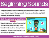 beginning sound digital task cards boom cards