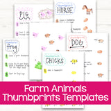 Farm Animals Thumbprints Craft Directions