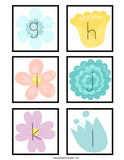 flower alphabet tracing printables