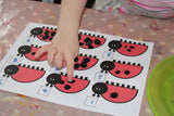 Spring Counting Finger Painting Number Activity