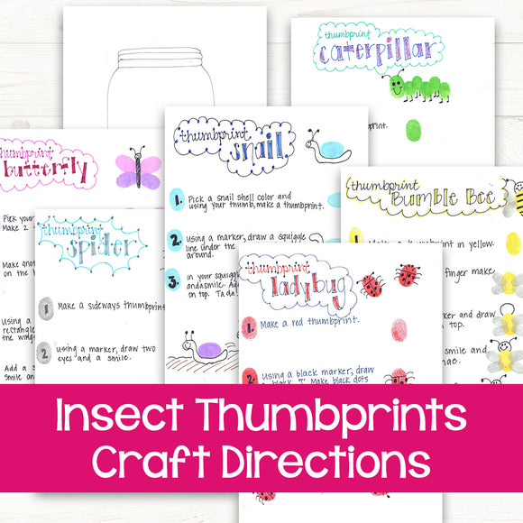 Insect Thumbprints Craft Directions