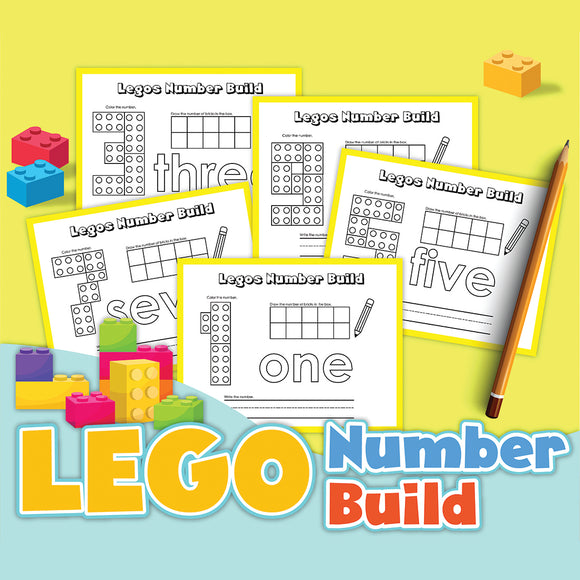 Numbers Using Lego Bricks Build Numbers with LEGOs – Messy Little Monster Shop