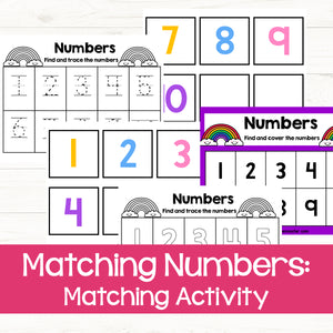 Matching Numbers Activity Game