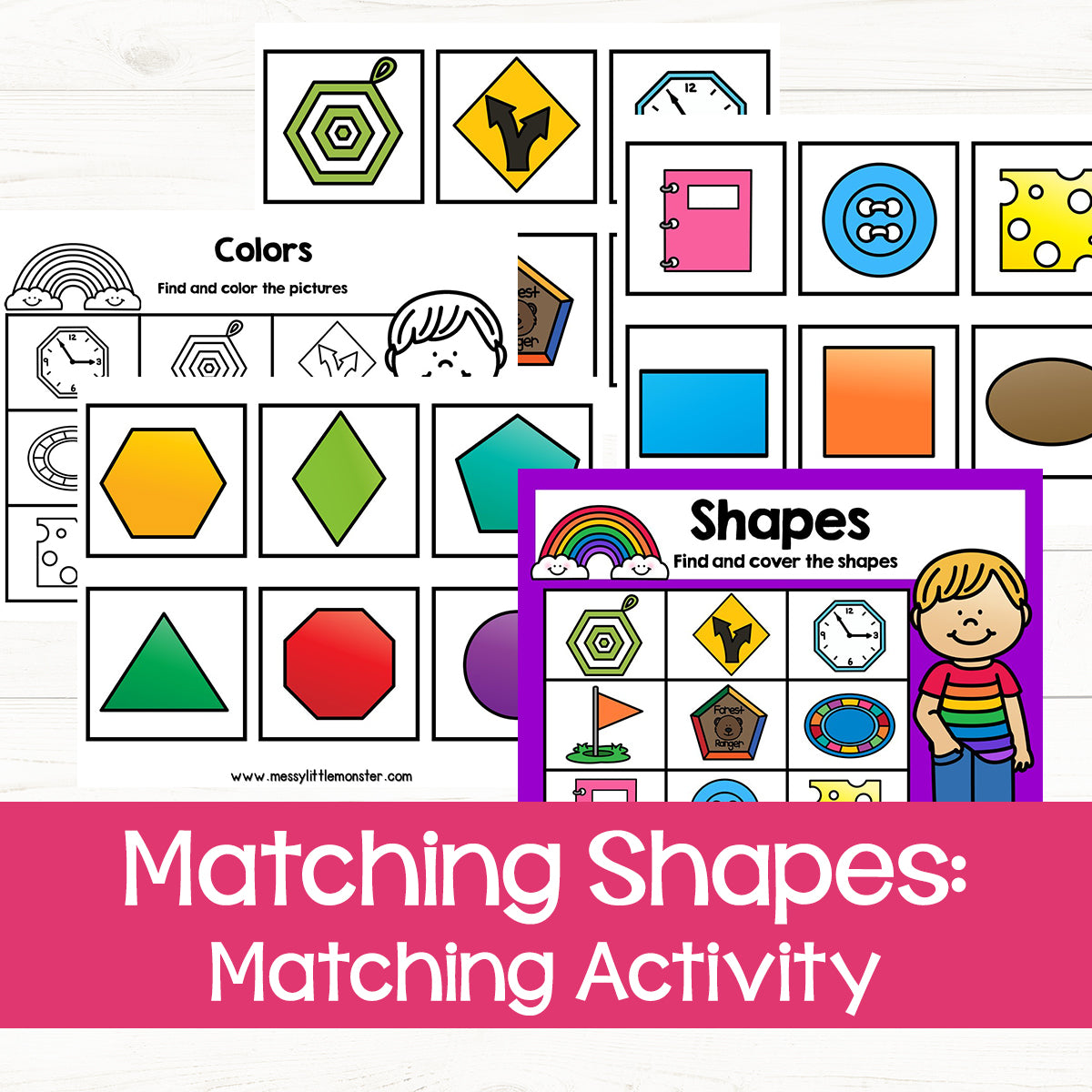 Matching Shapes – Messy Little Monster Shop