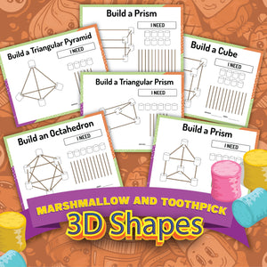 Marshmallow and Toothpick 3D Shapes