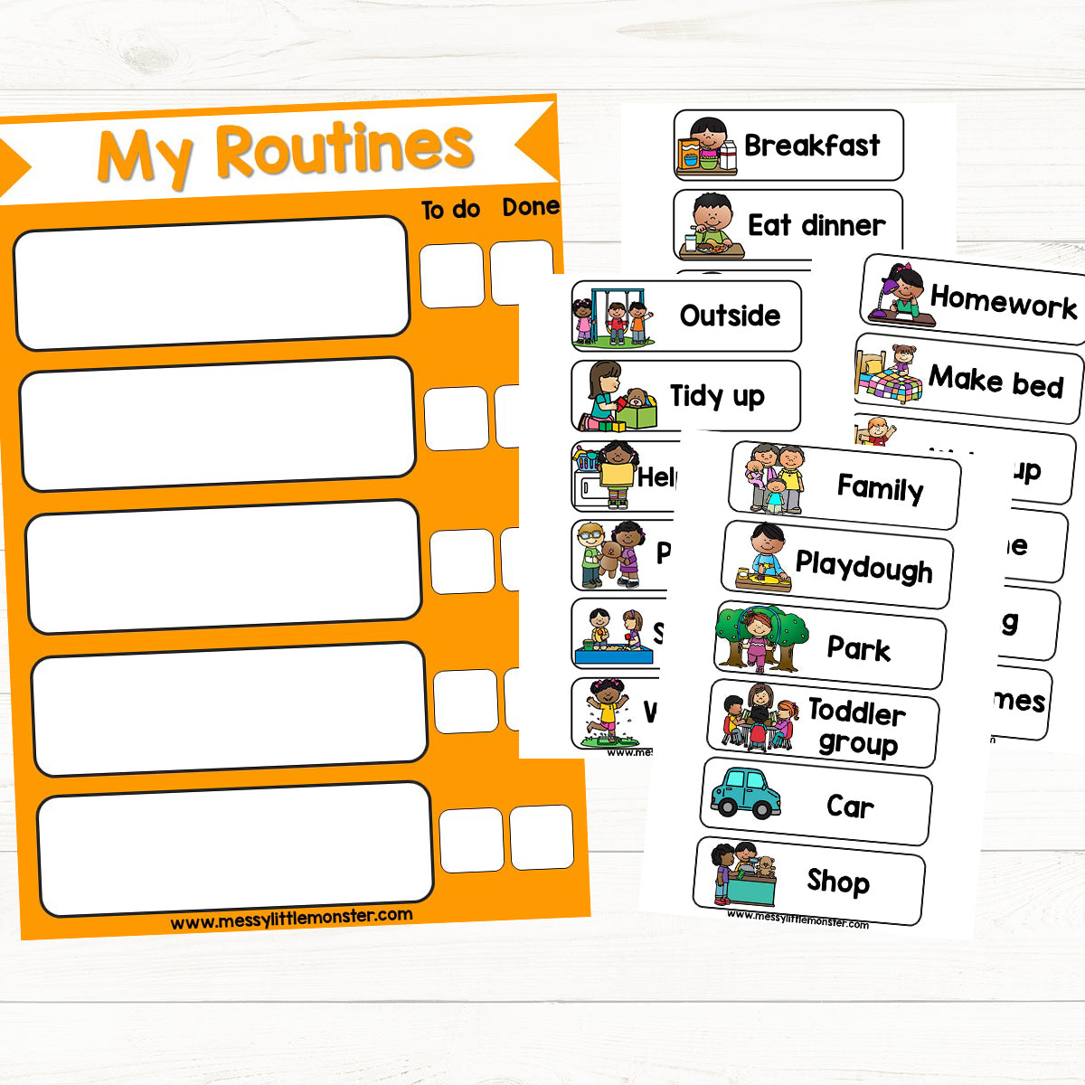 My Routine Builder My Routines - Create Your Own Schedule – Messy Little Monster Shop