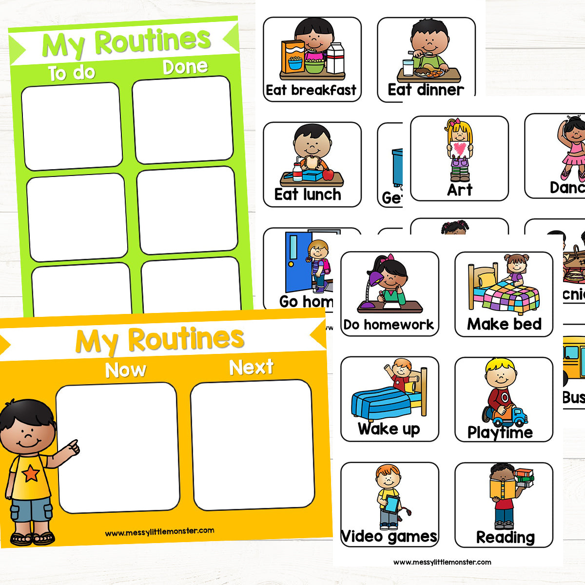 My Routines - Create Your Own Schedule – Messy Little Monster Shop