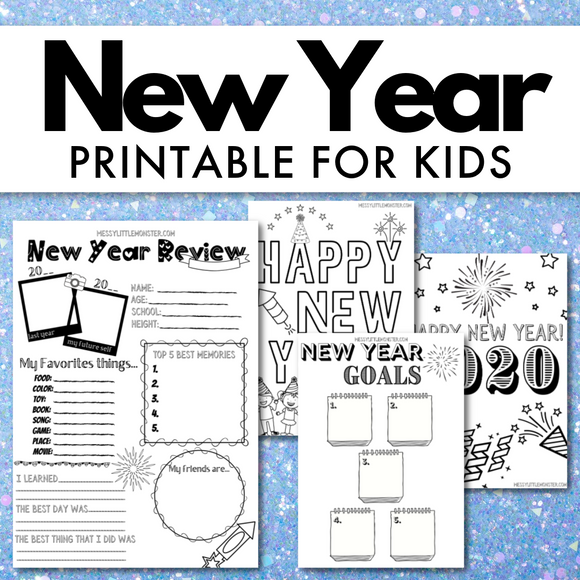New year review printable