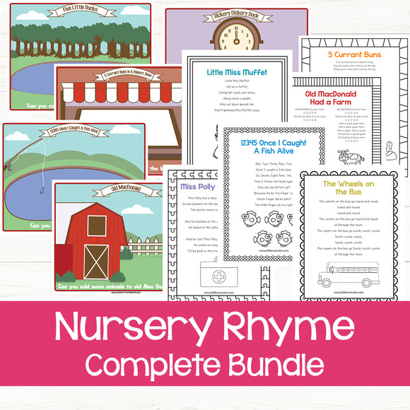Nursery Rhyme BUNDLE 17 Nursery Rhyme Posters Play Dough Mats nursery-rhyme-bundle-17-nursery-rhyme-posters-play-dough-mats