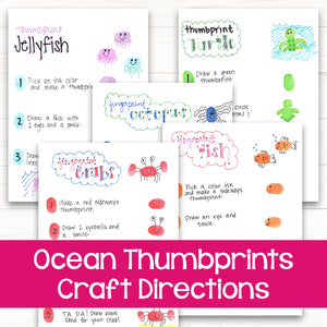 Ocean Thumbprints Craft Directions