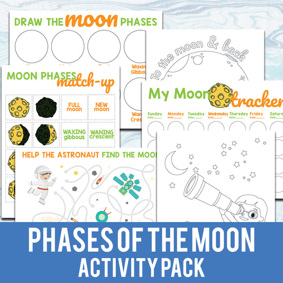 phases of the moon printables for kids