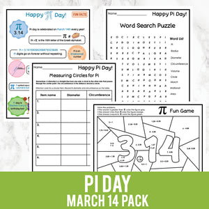 Pi Day - March 14 Activities