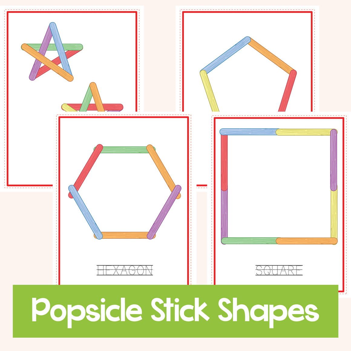 Popsicle Stick Shapes – Messy Little Monster Shop