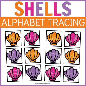 Shell Alphabet Tracing Cards