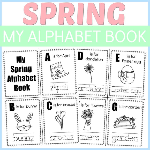 Spring Alphabet Tracing Book