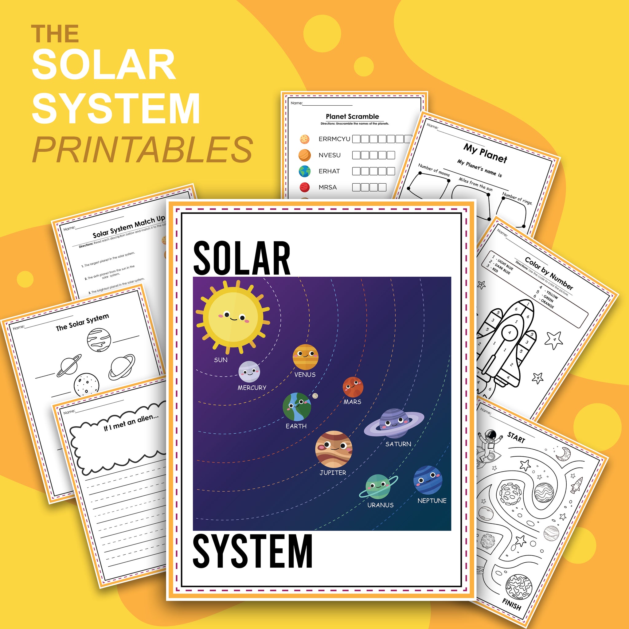 Solar System Printables For Class Ideas