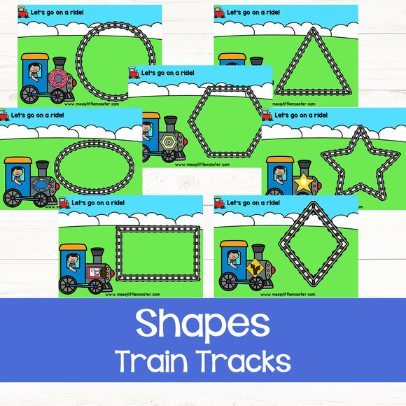 Shape Train Tracks β Messy Little Monster Shop