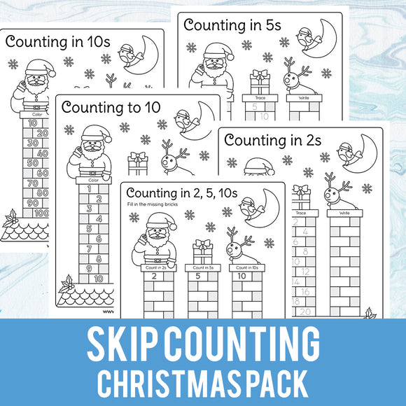 Christmas skip counting. Counting in 2 5 10. 