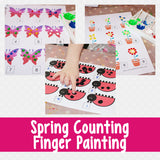 Spring Counting Finger Painting Number Activity