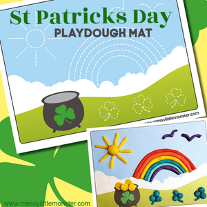 St Patricks Day Playdough Mat