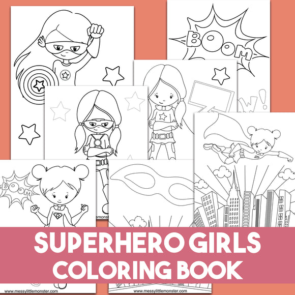 girl superhero coloring pages