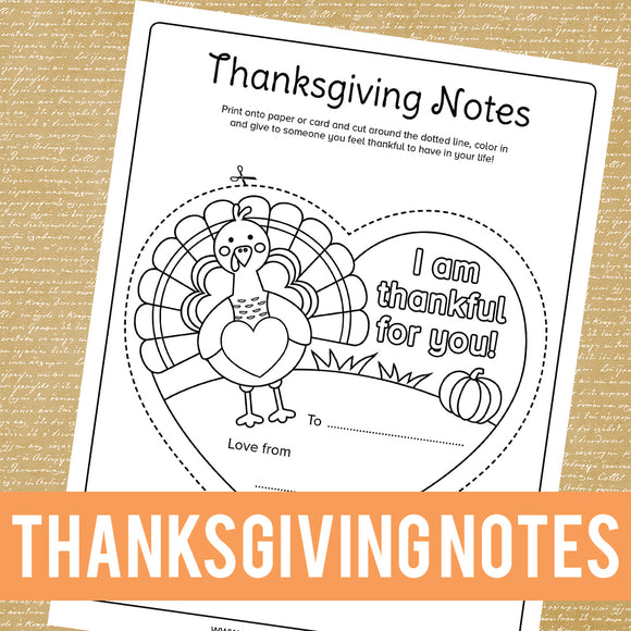 Thanksgiving Notes Work Thanksgiving Notes – Messy Little Monster Shop