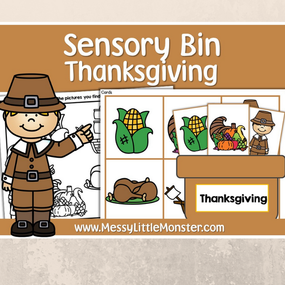 Thanksgiving sensory bin printables