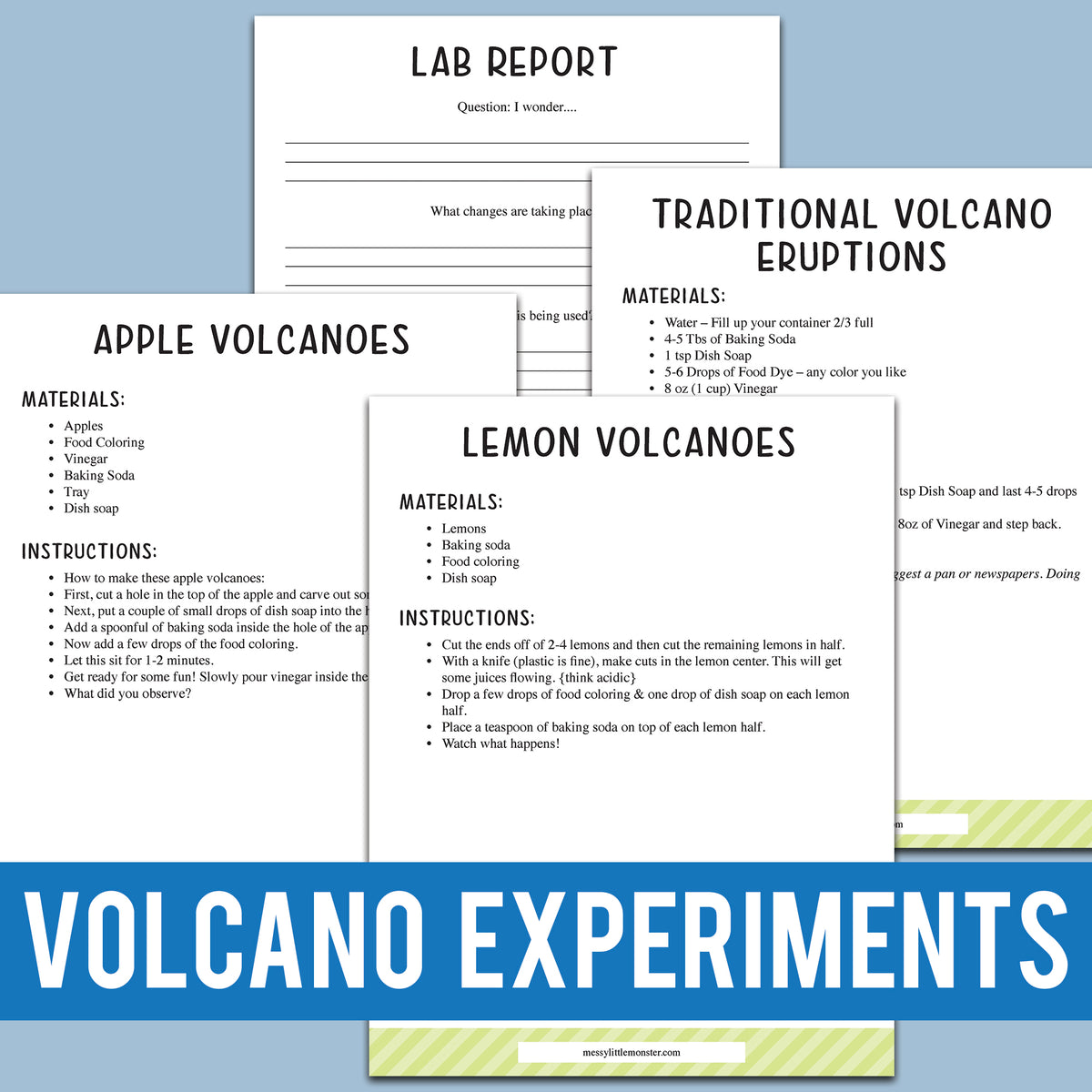 Volcano Experiments – Messy Little Monster Shop