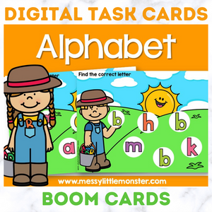 Lowercase Alphabet Digital Task Cards - Boom Cards