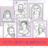 artist coloring pages portraits