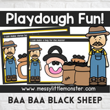 baa baa black sheep nursery rhyme playdough mats