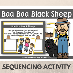 Baa Baa Black Sheep - Nursery Rhyme Sequencing Activity