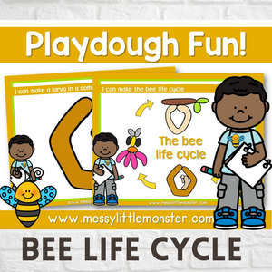 bee life cycle playdough mat activity