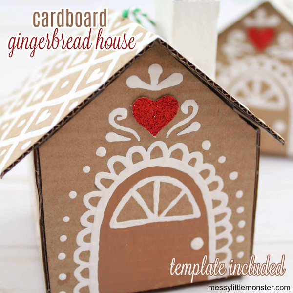 Cardboard Gingerbread House Template – Messy Little Monster Shop gingerbread-house-template-simple-joy