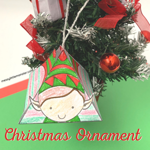 3D paper Christmas ornament template