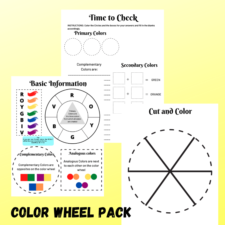 Basic Color Wheel Worksheet