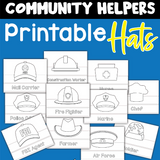 community helpers paper  hat printables