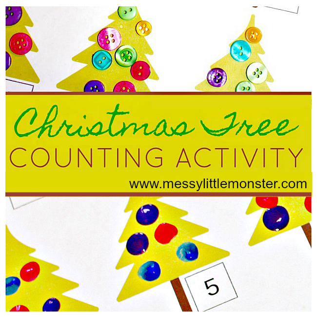 Christmas Tree Counting Activity – Messy Little Monster Shop