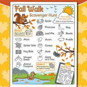 Fall Scavenger Hunt for Kids