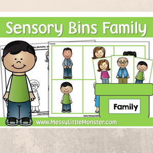 family sensory bin printables