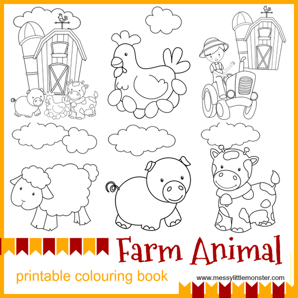 printable farm animal colouring pages