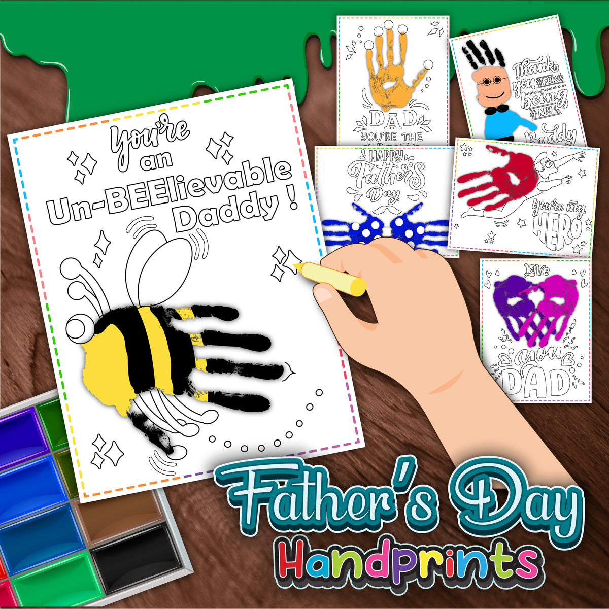 Father s day handprint crafts messy little monster shop