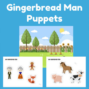 Gingerbread man puppets
