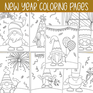 gnome new year coloring pages