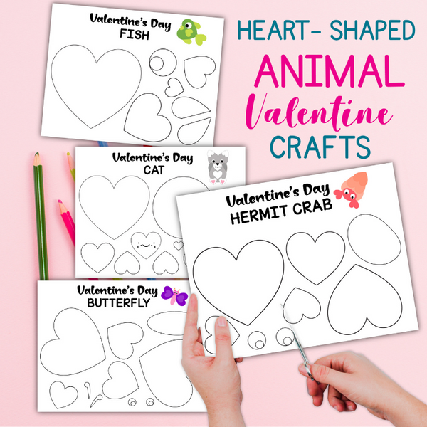 Heart Shape Animal Crafts – Messy Little Monster Shop