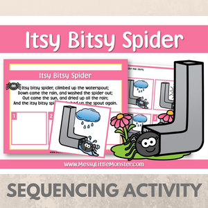 Itsy Bitsy - Nursery Rhyme Sequencing Activity