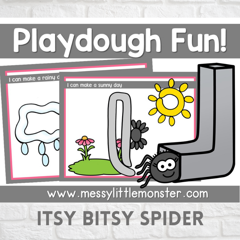 Itsy Bitsy Nursery Rhyme Playdough Mats – Messy Little Monster Shop