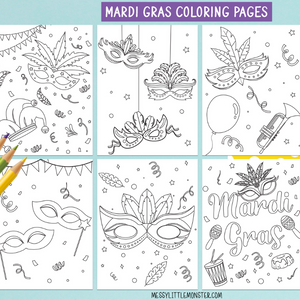 Mardi Gras Coloring Pages